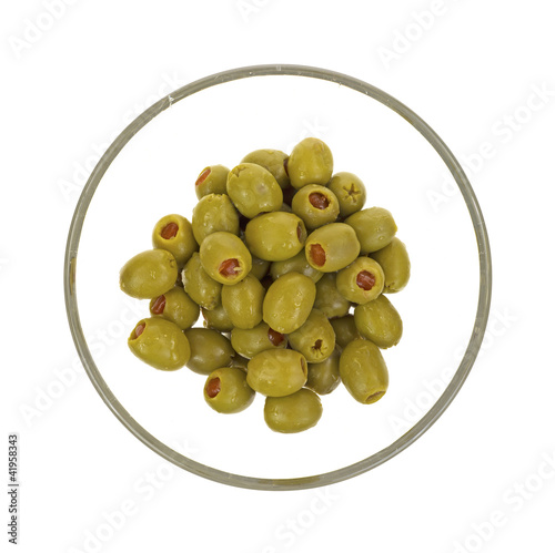 Photo: Stuffed olives in glass Stuffed olives in glass