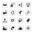 Vector: Management icons - BW series Management icons - BW series