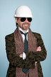 smiling man in helmet
