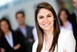Woman leading a business team