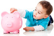Boy saving money