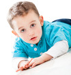 Boy lying on the floor