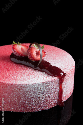 Photo: strawberries mousse with chocolate strawberries mousse with chocolate