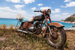 Motorrad am Strand