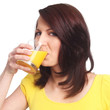 Photo: Young Woman Drinking Orange Juice Young Woman Drinking Orange Juice