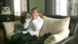 Video: Portrait of a tired sleeply women in sofa Portrait of a tired sleeply women in sofa