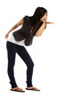 Photo: Beautiful portrait of asian woman blowing a kiss Beautiful portrait of asian woman blowing a kiss
