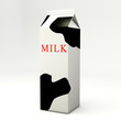 Illustration: Packing for milk on a white Packing for milk on a white