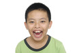 Photo: Close-up portrait of joyful happy little boy Close-up portrait of joyful happy little boy