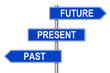 Past Present Future sign