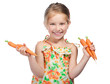little girl  with the carrot