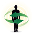 Medizin Rundum Hilfe Pfeile Mensch Schutz Logo m QXP9 Datei
