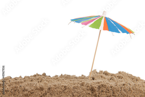 Foto: Colorful parasol at the beach Colorful parasol at the beach