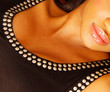 close-up of sexy girls put and chest