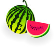 Watermelon on white background