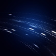 canvas print picture Abstract dark blue luminous background with digits and lines