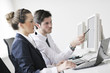 business people group working in customer and help desk office
