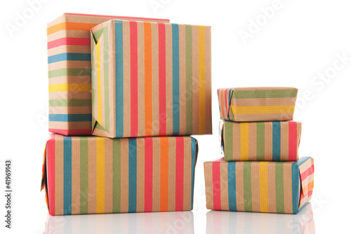 Photo: Colorful wrapped presents Colorful wrapped presents