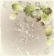 Greeting card with acorns.