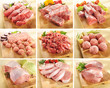 Pork and beef meat collection