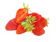 Red fresh strawberries.Isolated.