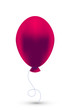 Vector red balloon isolated on white. Eps10