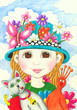 Funny little girl with hat