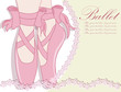 Ballet shoes, Vector illustration