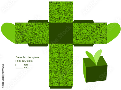 Vector: Gift box template Gift box template