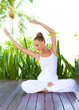 Woman doing yoga exercises