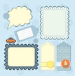 boy's frame and tags collection for scrapbook