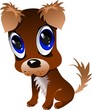 Illustration: Little brown puppy dog Little brown puppy dog
