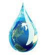 Earth Water Drop(no bottom glare)
