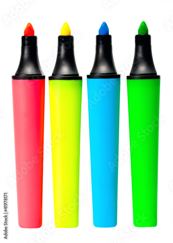Photo: Colored highlighters Colored highlighters