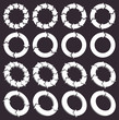 Set of circular arrows icons