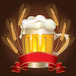 Vector: Glass of wheat beer Glass of wheat beer