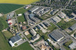 Maintenon vue du ciel, zone commerciale de Pierres 28