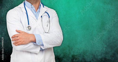 Photo: Doctor on green wallpaper Doctor on green wallpaper