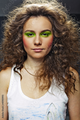 Photo: Photo of young beautiful woman with magnificent hair Photo of young beautiful woman with magnificent hair