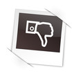 Polaroid Daumen nach unten