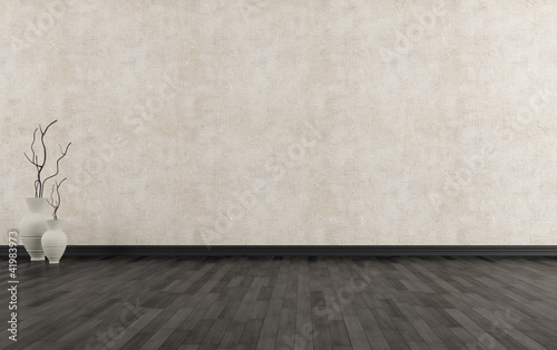 Illustration: Empty grunge interior Empty grunge interior