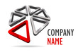 Company business 3D logo triangle desing