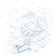 Architectural background. Part of architectural project