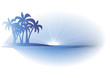 Monochrome images of tropical seascape at sunset Monochrome images of tropical seascape at sunset