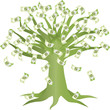 Green Money Tree Illustration Green Money Tree Illustration