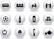 Web buttons, English culture icons