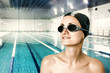 Professional female swimmer