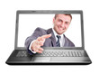 Photo: Handshake from laptop Handshake from laptop