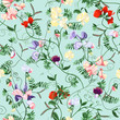 Colorful realistic set of sweet pea flowers and leafs. Colorful realistic set of sweet pea flowers and leafs.