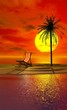 Illustration: détente - soleil couchant détente - soleil couchant